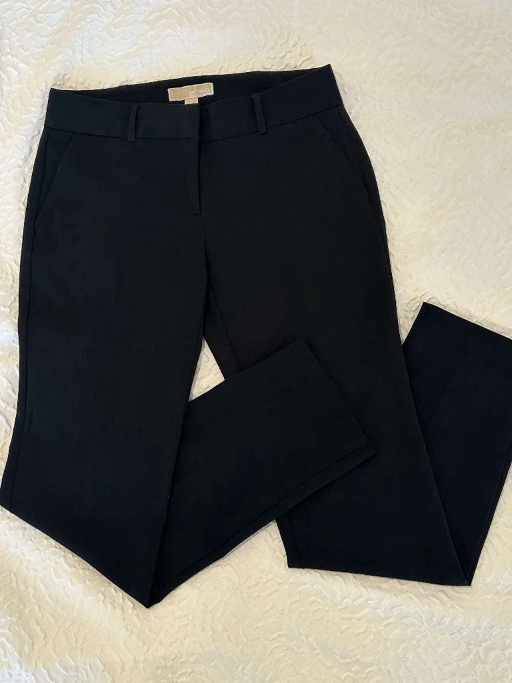 Michael Kors Black Dress Pants Women's Size 4 Mid-Rise Slim Fit Trousers